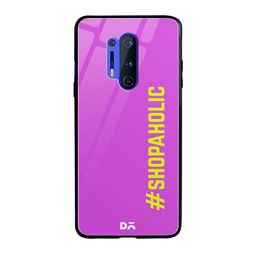 DailyObjects Pink & Yellow Shopaholic OnePlus 8 Pro Glass Cover-25