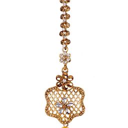ANIKAS CREATION Women Gold-Plated Kundan Embellished Maang Tikka-28