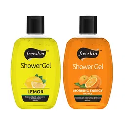 Freeskin Unisex Pack of 2 Lemon & Orange Shower Gel 400 ml-57