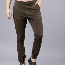 HIGHLANDER Men Olive Green Slim Fit Joggers-image-57