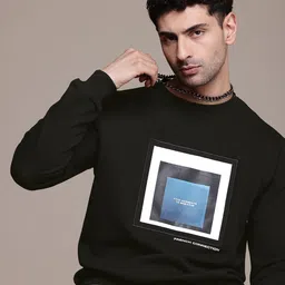 French Connection Graphic Printed Pullover Sweatshirt-image-100