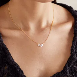 MINUTIAE Brass Gold-Plated Crystal Studded Necklace-10