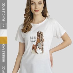 CHOZI Pack Of 2 Printed Cotton Bio Finish T-shirt-picture-25
