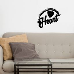 eCraftIndia Black You Are Always In My Heart Cutout Ready To Hang Home Decor-image-58