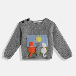 CHUTPUT Kids Conversational Crochet Woollen Pullover-image-95