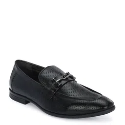 Hitz Men Textured Leather Formal Horsebit Loafers-picture-11