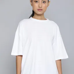 ether Solid Drop-Shoulder Sleeves Boxy T-shirt-picture-26