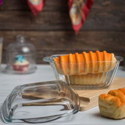 Pasabahce Transparent Square Borcam Glass Casserole with Lid 1.5Ltr-19