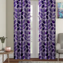 Cortina Set of 2 Floral Printed Long Door Curtains-image-97