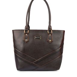 Bellissa Brown PU Structured Shoulder Bag-picture-23
