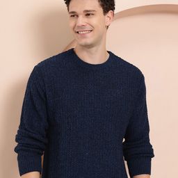 Mast & Harbour Grindle Effect Self-Striped Knitted Pullover-picture-8