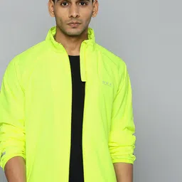 HRX by Hrithik Roshan Men Fluorescent Green Solid Rapid-Dry Antimicrobial Running Jacket-picture-53