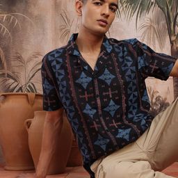 Sangria Opaque Printed Casual Shirt-image-54