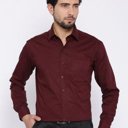 Hancock Maroon Slim Formal Shirt-image-19