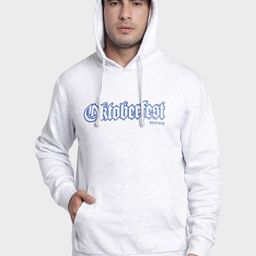 Red Tape Men Grey Melange Printed Hooded Sweatshirt-6
