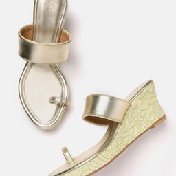 House of Pataudi Ethnic Wedge Heels-38