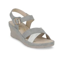 Bata Women Grey Colourblocked Sandals-image-88