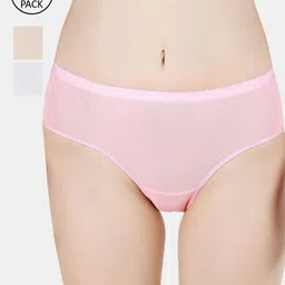 Vami Women Pack Of 3 Assorted Basic Briefs VM12001A-S-PO3-image-80