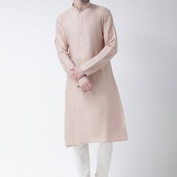KISAH Men Beige Solid Straight Kurta-image-31