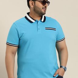 Sztori Men Contrast Polo Collar Pure Cotton T-shirt-image-67