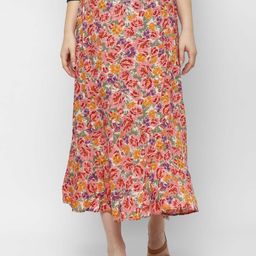 AMERICAN EAGLE OUTFITTERS Women Pink & Purple Printed A-Line Maxi Skirt-image-53