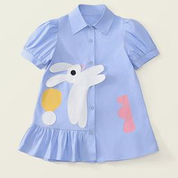 LULU & SKY Puff Sleeve A-Line Dress-picture-41