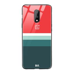 DailyObjects Green & Red OnePlus 7 Glass Case-38