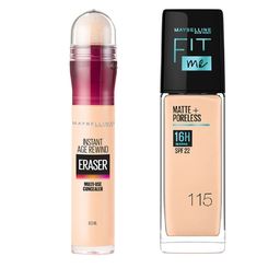 Maybelline New York Instant Age Rewind Eraser Concealer & Fit Me Matte+Poreless Foundation-11