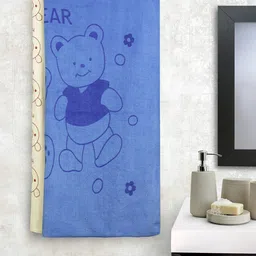 Cortina Unisex Set Of 2 Bear Printed 300 GSM Bath Towels-10