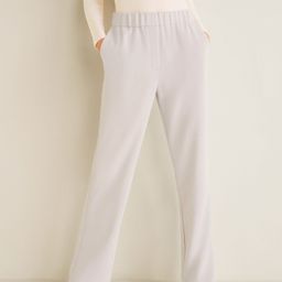 MANGO Women Beige Regular Fit Solid Trousers-image-63