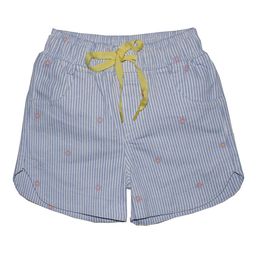 KiddoPanti Girls White Striped Mid-Rise Regular Shorts-image-91