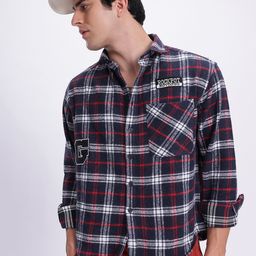 glitchez Country Flannel Checked Shirt-image-76