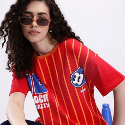 Kook N Keech Striped Printed Pure Cotton Oversized T-shirt-picture-14