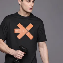 HRX by Hrithik Roshan Rapid-Dry Brand Logo Print Training T-shirt-picture-6