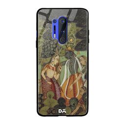 DailyObjects Green & Orange Krishna OnePlus 8 Pro Glass Cover-58