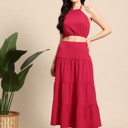 Mast & Harbour Textured Tiered Style-Back Fusion Co-Ord-image-28