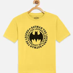 Kids Ville Boys Yellow Batman Featured T-shirt-image-41