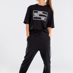 Domyos By Decathlon Women Black Urban Dance Tapered Solid Track Pants-22
