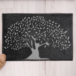 Saral Home Black & Grey Printed Cotton Anti-Skid Doormats-image-9