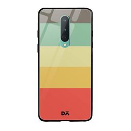 DailyObjects Yellow & Red Striped Rainbow Quin OnePlus 8 Glass Case-17