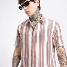 glitchez Striped Casual Shirt-image-12