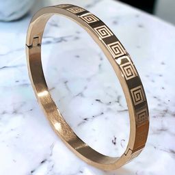 MYKI Women Rose Gold Rose Gold-Plated Kada Bracelet-image-88