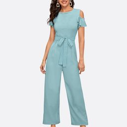 LONDON BELLY Solid Short Sleeves Basic Jumpsuit-picture-6