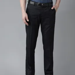 Arrow Men Checked Tailored Fit Formal Trousers-image-92