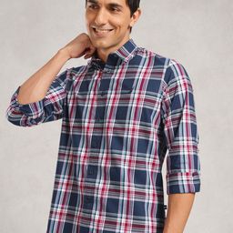 Nautica Slim Fit Checked Pure Cotton Casual Shirt-picture-49