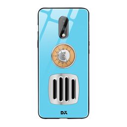 DailyObjects Blue & Brown Radio OnePlus 7 Glass Case-48