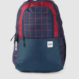 Wildcraft Unisex Navy Blue & Red Checked WIKI PACK 2 Backpack-image-25