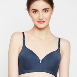 Lebami Navy Blue Solid Underwired Lightly Padded Everyday Bra 2011-picture-13