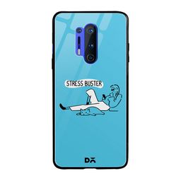 DailyObjects Turquoise Blue & White Stress Buster OnePlus 8 Pro Glass Mobile Case-30