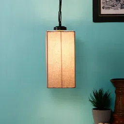 Devansh Grey & Black Solid Contemporary Hanging Lamp-4